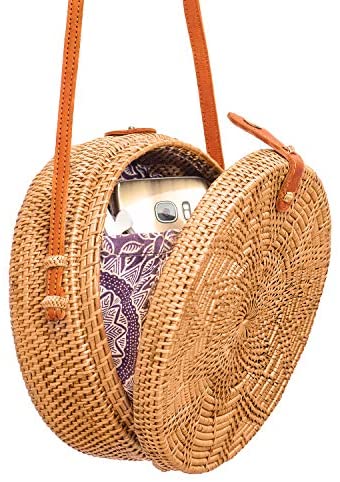 Handmade Wicker Woven Purse Handbag