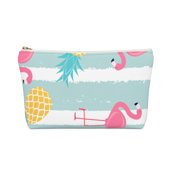 Flamingos and Pineapples Pouch Bag