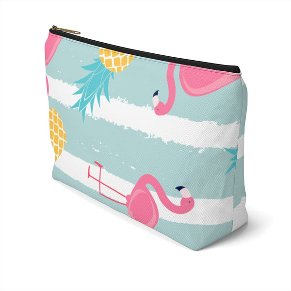 Flamingos and Pineapples Pouch Bag