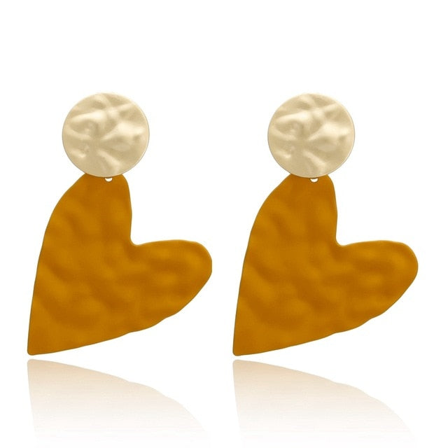 Matte Heart Earrings