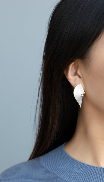Fan Stud Earrings For Women Modern Jewelry