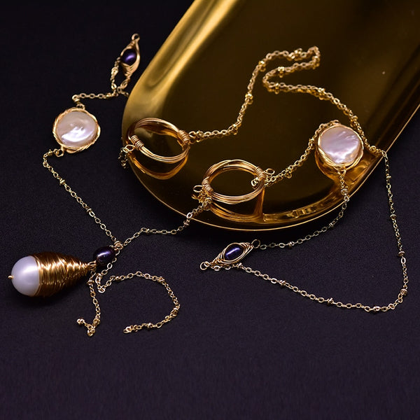 Baroque Pearl Long Pendant Luxury